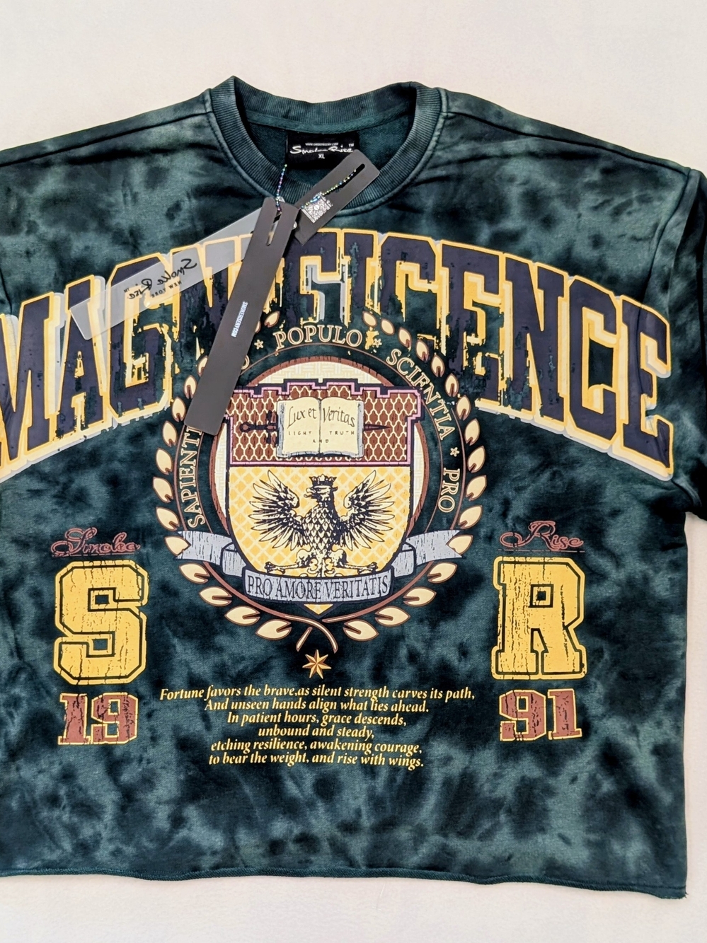 Smoke Rise Magnificence Crewneck Sweatshirt June Bug Tie Dye Graphic XL NWT